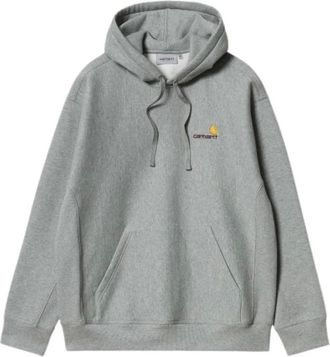 Carhartt Work in Progress Hoodies & sweatvesten, Heren, Grijs, L, Katoen, Hooded American Script Sweat