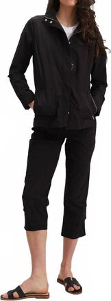 Peace of Cloth Stretch Brody Zip Pocket Jacket In Onyx