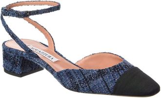 Aquazzura French Flirt 35 Tweed & Grosgrain Pump