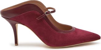 Malone Souliers Delphi 70 Suede Mules - Burgundy - 40 (IT40 / UK7)