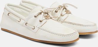 Gucci Interlocking G leather boat shoes