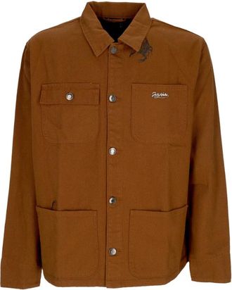 Dolly Noire Woestijnschedel Werkjas Beige - Heren - Zomerjassen - Beige - XL - Katoen - Jassen