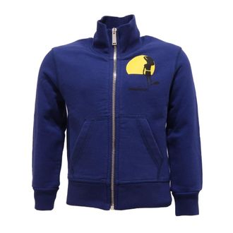 Dsquared2 3935T Full-Zip Cotton Sweatshirt - male - Dsquared2 - Kids Sweatshirts - Blue - 12 Y - Kids