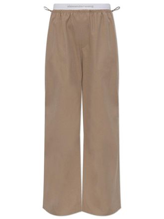 Alexander Wang Double Layer Cotton Wide-Leg Pants