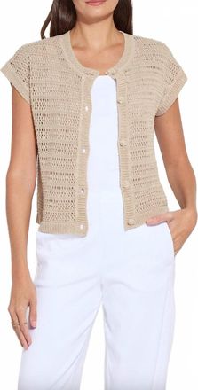 Lyss&eacute; Brisa Linen Mesh Sleeveless Cardigan