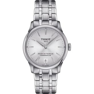Tissot T-classic Chemin Des Tourelles Powermatic 80 Dames Horloge Zilverkleurig T1392071103100