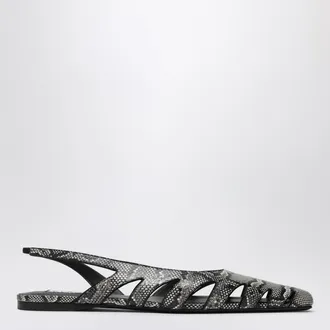 Alaia Ballerine Slingback in pelle stampata effetto pitone