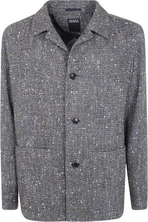 Ermenegildo Zegna Regular Chore Jacket - Heren - Zomerjassen - Grijs - M - Jassen