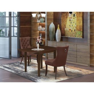 East West Furniture 3 Piece Modern Dining Table Set Consists of a Rectangle Kitchen Table