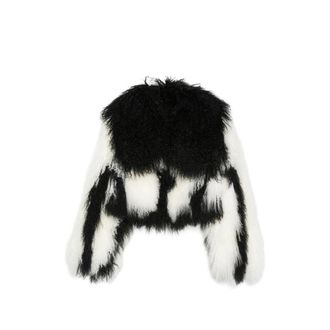 The Attico Patterned Shearling Jacket