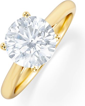 The Diamond Store 2 Carat Diamond Engagement Ring Elysia Lab F/VS1 IGI Certified 18K Gold