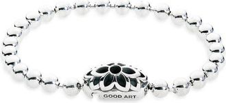 Good Art Hlywd Mens Triple Cutout B Poplock Bracelet in Sterling Silver at Nordstrom, Size 9