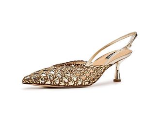 Nine West Randela Womens Shoes Brown/Gold : 6.5 M, Faux Leather