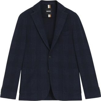 BOSS Blazer monopetto a quadri - Blu
