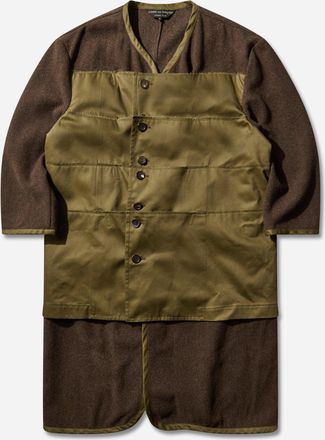 Comme Des Gar&ccedil;ons Men s Wool Liner Coat Brown / Khaki