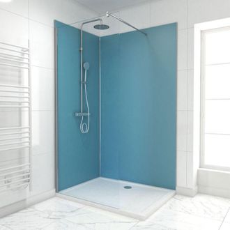 Aurlane Pack Paneles Pared Azul En Aluminio Con Perfil En Esquina 90x120cm