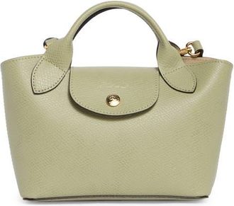 Longchamp Extra Small &Eacute;pure Tote Bag in Almond Green at Nordstrom