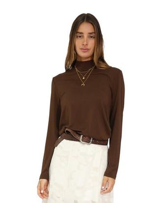 Belle & Bloom Easy Love Long Sleeve Top in Dark Brown at Nordstrom, Size X-Small L Au