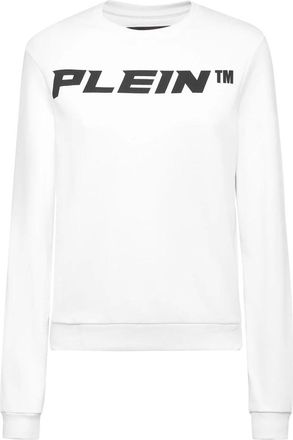 Philipp Plein Hoodies & sweatvesten, Dames, Wit, XS, Katoen, Sweatshirt LS