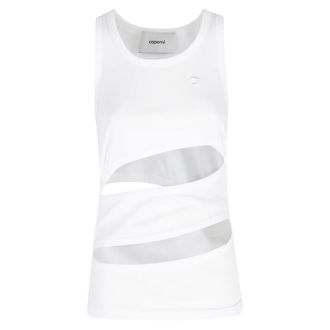 Coperni Sleeveless Tops, female, White, Size: XS Spiral Tank Top