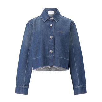 Givenchy Dames, Blouses & Shirts, Blauw, Maat: XL Denim