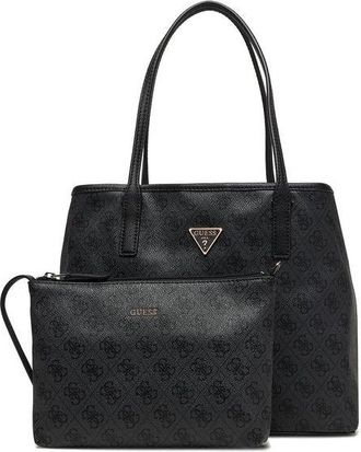 Guess Womens Tote Coal Logo Polyurethane Tote-bags