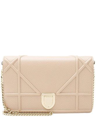 Dior Pink Calfskin Diorama Wallet On Chain (Authentic Pre-Loved)