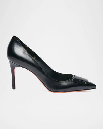 Santoni 85mm Leather Pumps