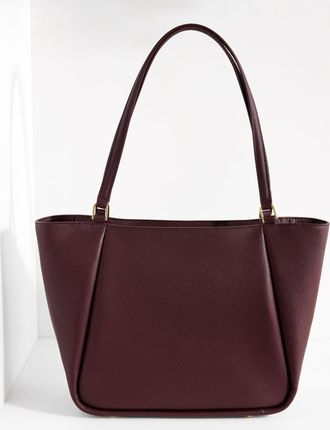 Talbots Brooke Pebble Leather Tote - Deep Burgundy - 001 Talbots