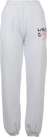 Livincool Palm Artwork Print - Heren - Sweatpants - Wit - XS - Katoen - Broeken