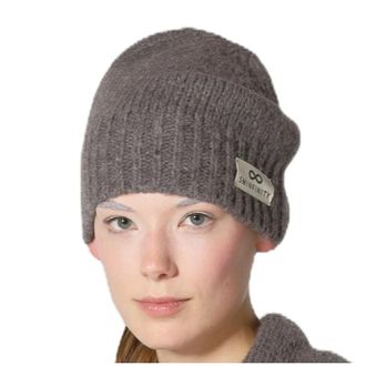 Sminfinity Gebreide Ribmuts - Dames - Hoeden - Bruin - ONE Size - Accessoires