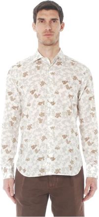 Tintoria Mattei Camicia a fantasia floreale - Heren - Casual Overhemden - Veelkleurig - XL - Katoen - Overhemden