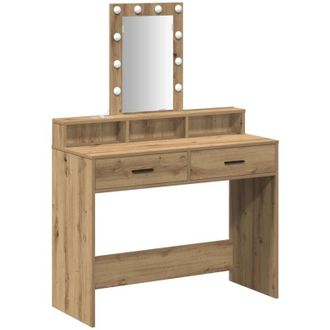 vidaXL Dressing Table Brown 100 x 41 x 140 cm Engineered Wood vidaXL