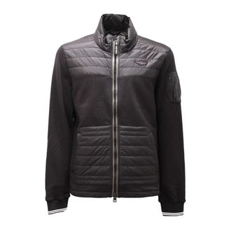 Aeronautica Fleecejas met nyloninzetten - Heren - Winterjassen - Zwart - S - Nylon - Jassen