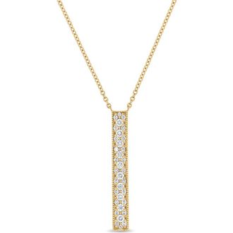 Bony Levy Rita Diamond Bar Pendant Necklace in 18Ky Gold at Nordstrom Rack