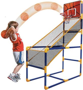 Trade Shop Trade Shop - Canestro Basket Arcade Palla Canestro Sala Giochi Pallone Gonfiatore 140x89x46cm