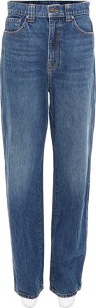 Khaite Albi dark blue washed high waist tapered relaxed jeans 30