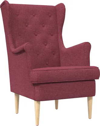 vidaXL Sill&oacute;n Rojo Vino Tela Vidaxl