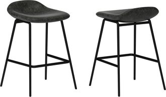 Simpli Home Set Of 2 Dafney Contemporary 24In Counter Height Stools