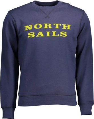 North Sails Katoenen Sweater - Heren - Sweatshirts - Blauw - 2XL - Katoen - Hoodies & sweatvesten