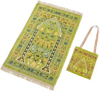 OEM Alfombra De Oraci&oacute;n Musulmana, Funda Port&aacute;til En Color Amarillo