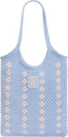 Sandro Two-tone crochet bag in Sky Blue at Nordstrom, Size Medium