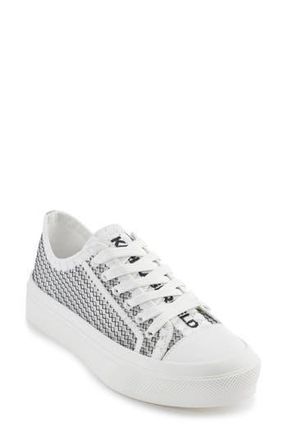 Karl Lagerfeld Giddeon Low Top Sneaker in White/Black at Nordstrom Rack, Size 6.5