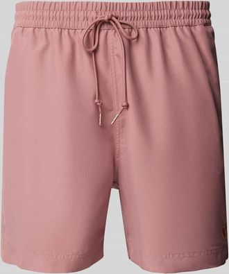 Carhartt Work in Progress Badehose mit Label-Stitching in Altrosa, Gr&ouml;&szlig;e XS