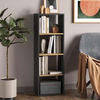 Vicco Estanter&iacute;a Tomy, Antracita/roble Dorado, 40 X 120 Cm 4 Compartimentos