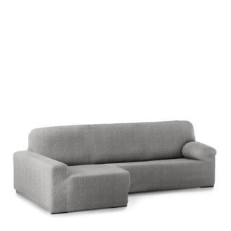 Eysa Funda de sof&aacute; chaise longue el&aacute;stica izquierda gris claro 250 - 360 cm