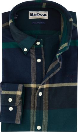 Barbour Katoenen overhemd barbour groen geprint slim fit