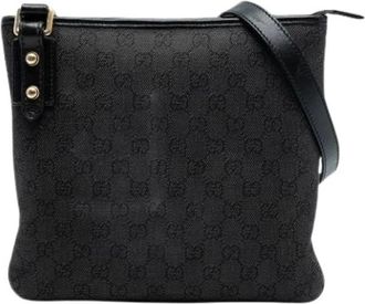 Gucci Pre-owned Cross Body Bags, female, Black, Size: ONE SIZE Pre-owned Denim Crossbody Bag