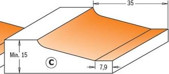 CMT 990.503.11 Fresa Para Plafones Hor.c/rodam.hm S=12 D=82.5x15 (c)
