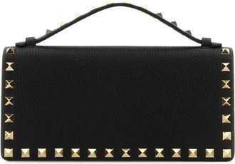 Valentino Garavani Portemonnee met band | Rockstud - Dames - Handtassen - Zwart - ONE Size - Tassen